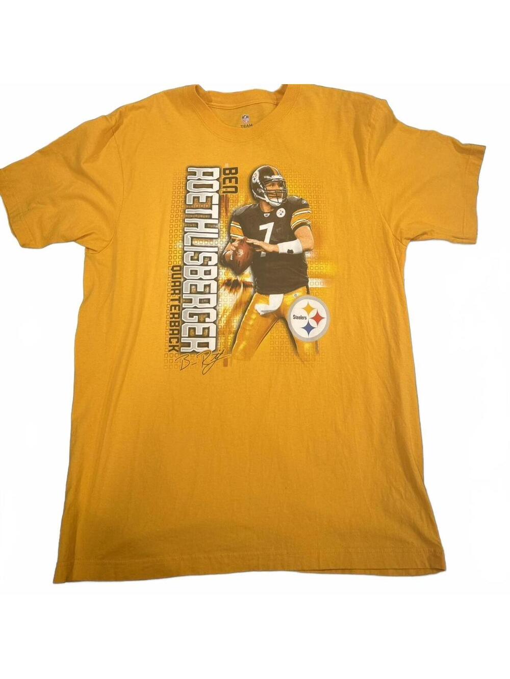 Ben Roethlisberger Pittsburgh Steelers NFL Men's Yellow Tshirt
